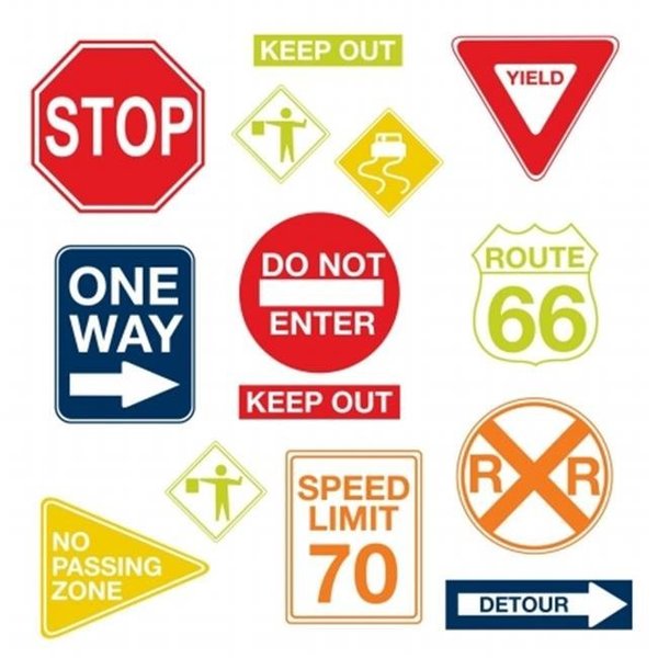 Wall Pops WallPops WPK0617 Road Signs Wall Art Kit Decals WPK0617